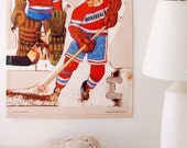 Team Montreal BBQ Towel - linen cotton table hockey players