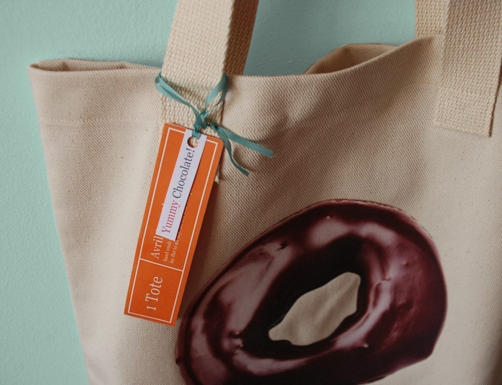 Double Chocolate Donut Canvas Market Tote