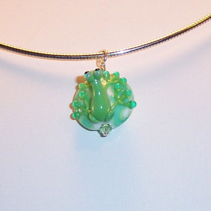 Lampwork Glass Pendant: Frank