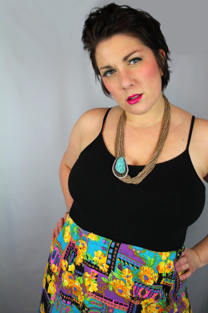 SALE Daytripper Skirt - Plus Size Vintage - Size 1x 2x - 16 18