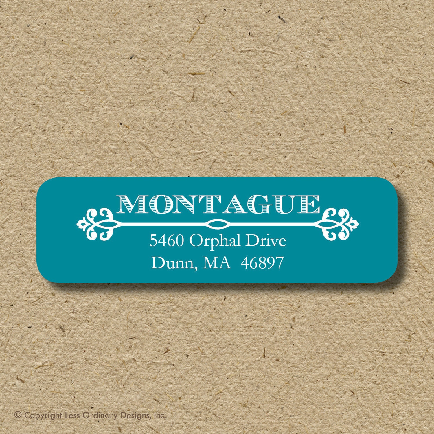Return address labels, self-adhesive -  royal - in ANY color