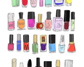30 Nail Polishes... Mini Poster