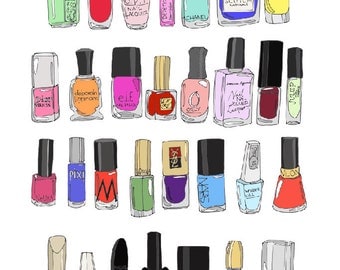 30 Nail Polishes... Mini Poster