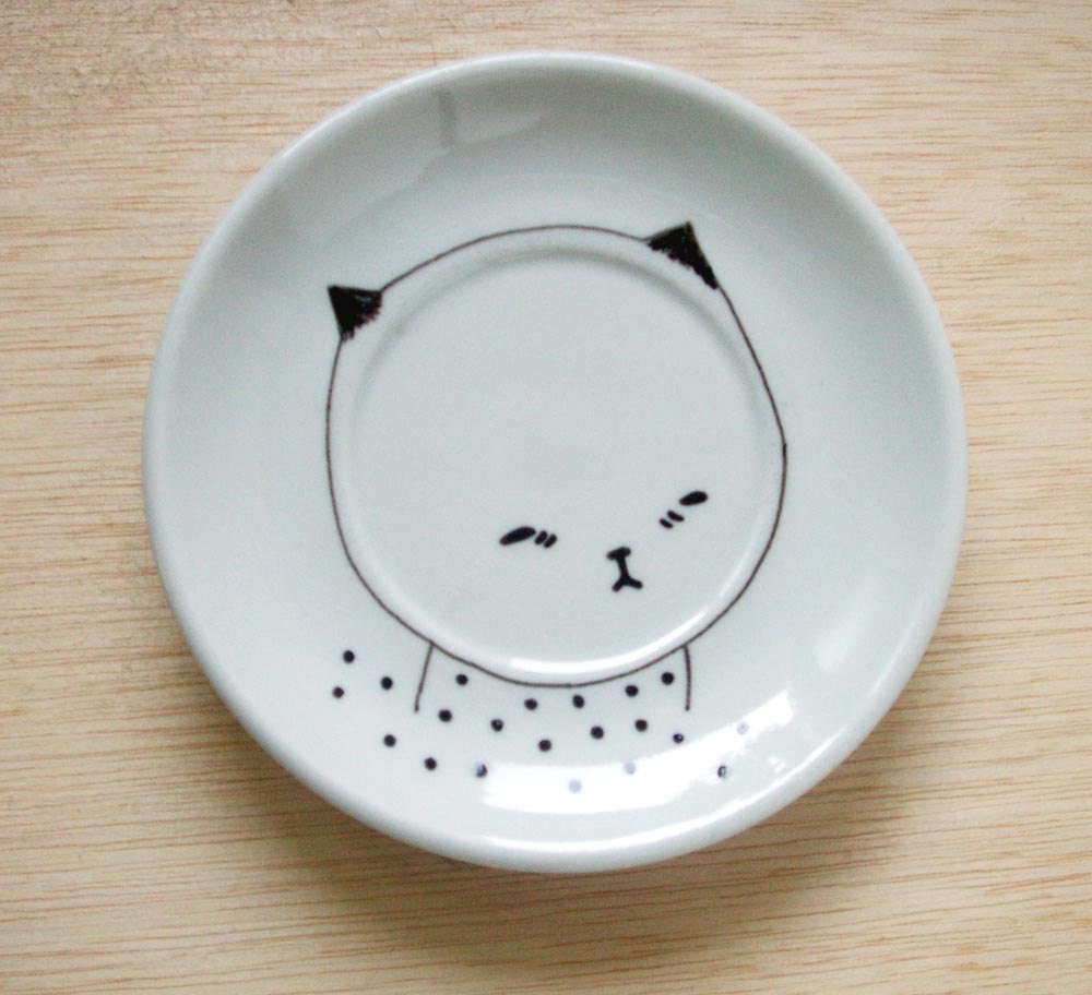 hand drawn original plate- original drawing illustration