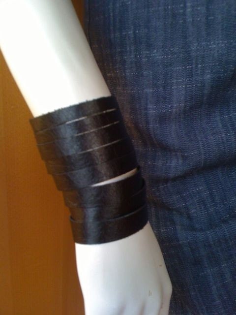 SLASH CUFF - Recycled Leather (CLICK TO SEE OTHER COLORS)