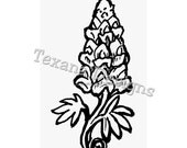 Bluebonnet (large)     Cling Mount Rubber Stamp