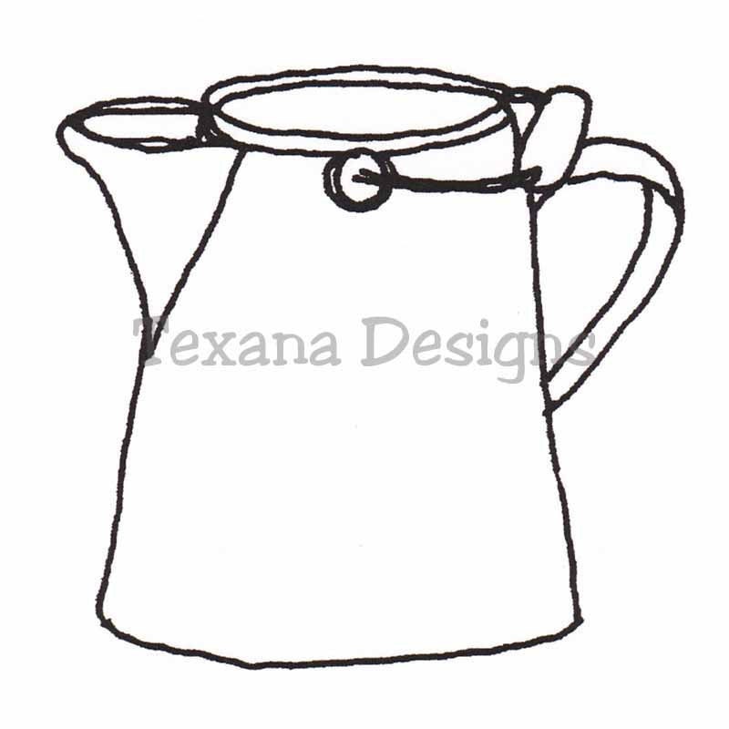Jam'n Coffee Pot    Cling Mount Rubber Stamp