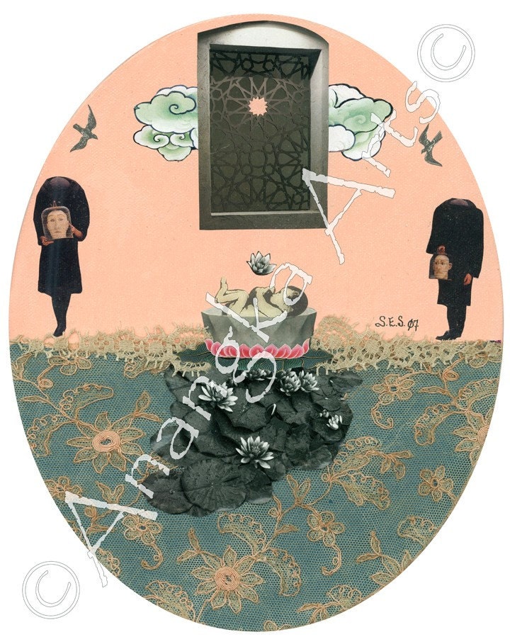 Birth, 8 x 10 print with 1\/4 inch border, Oval image