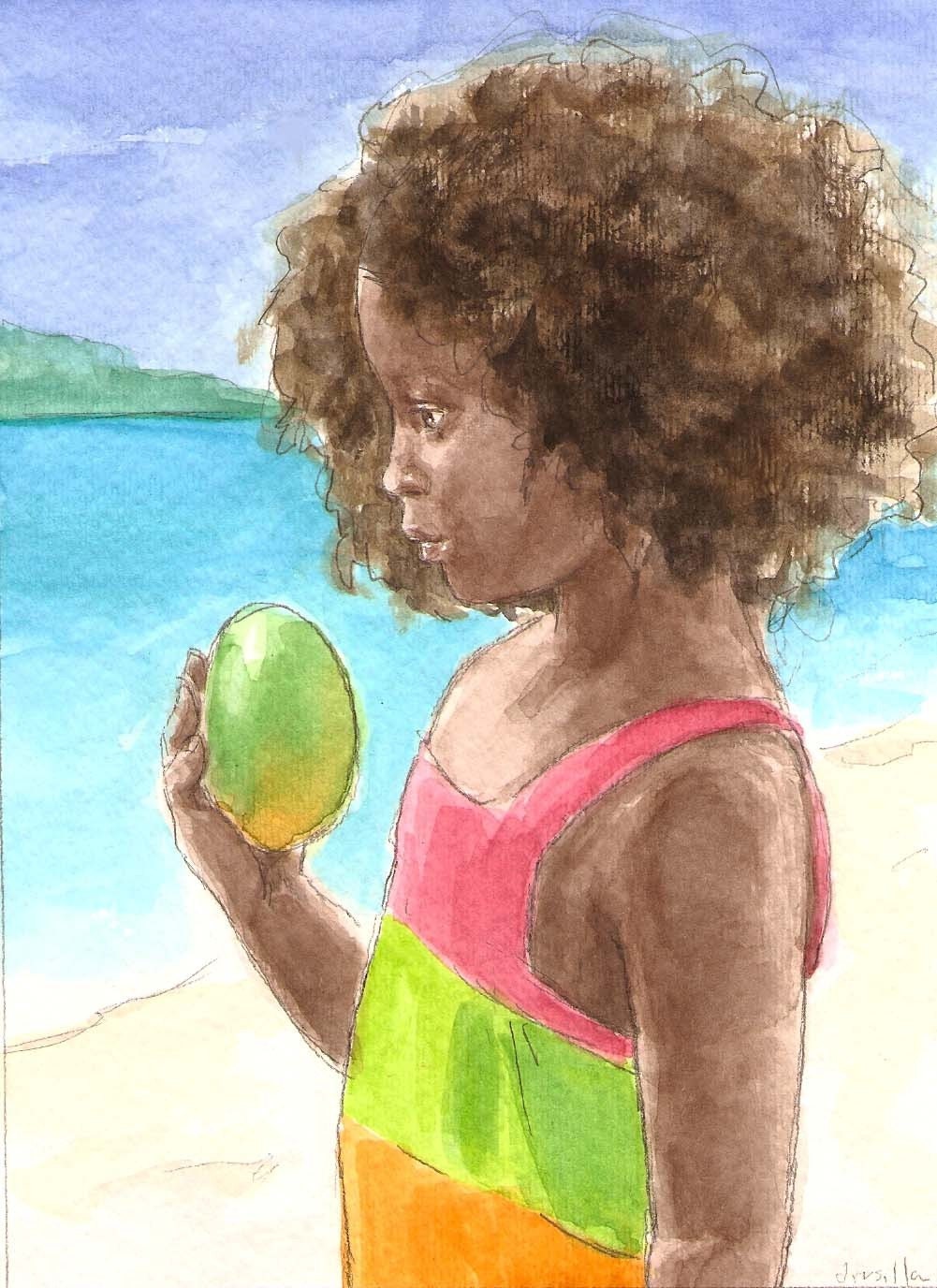 Child with Mango - Drusilla