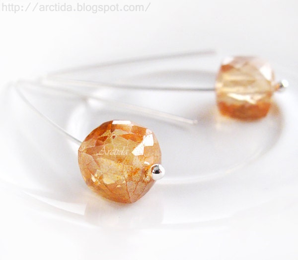 Citrine jewelry Citrine earrings Argentium sterling silver - orange earrings fall wedding autumn fashion November birthstone ohtteam - Kyra