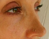 Open Swirl 14K Yellow or Rose Gold Filled Nose Stud / Free US Shipping