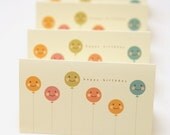 baloon mini birthday card- 5 cards