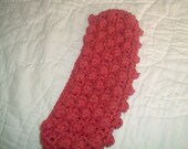 Crocheted Cotton Dry Swiffer Cover  Country Red