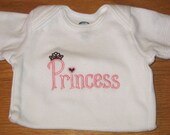 Princess or Prince Short Sleeved Onesie