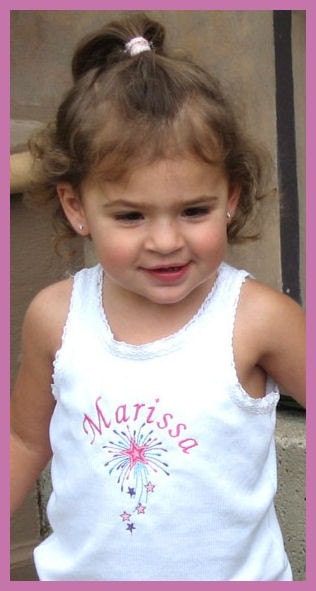 Fireworks Tshirt or Tank Boy or Girl for Summer 4th of July Personalized FREE