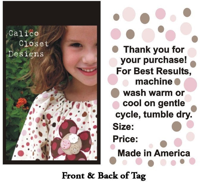 1000 Full Color 2 Sided Hang Tags Professionally Printed on a Press NOT home printer