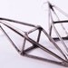 octahedron earrings - oxidized silver