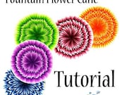 Polymer clay tutorial - FOUNTAIN flower cane - polymer clay cane