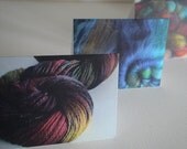 Fiber Notecards x3 folded blank Thankyou Birthday