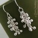 Sterling silver raindrop twisted bud earrings