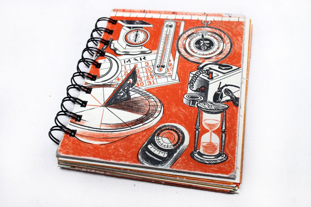 Scientific Discovery - Wire-Bound Recycled Art Journal