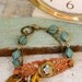 Urban chic no.19.Rustic shabby chic beaded bracelet. Tiedupmemories