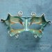 Leather Fairy Mask In Pale Blue -- Halloween Masquerade Faerie Costume