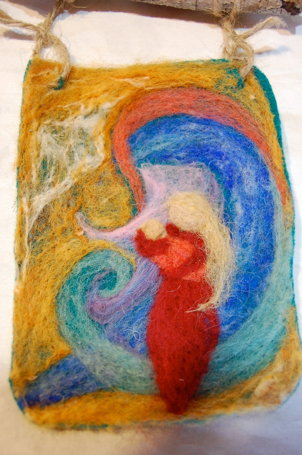 Custom Made Breastfeeding Mother mini wool tapestry