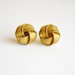 Textured Gold Knot Earrings - Handmade Jewelry - Free Shipping in the US - Summer Fashion