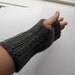 SALE TODAY Knit fingerless gloves - wrist warmers in grey driving gloves