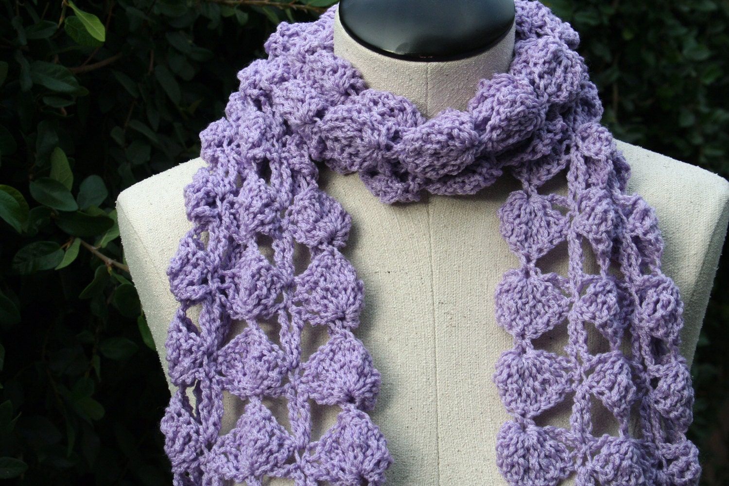 Triple Shell Scarf in Purple