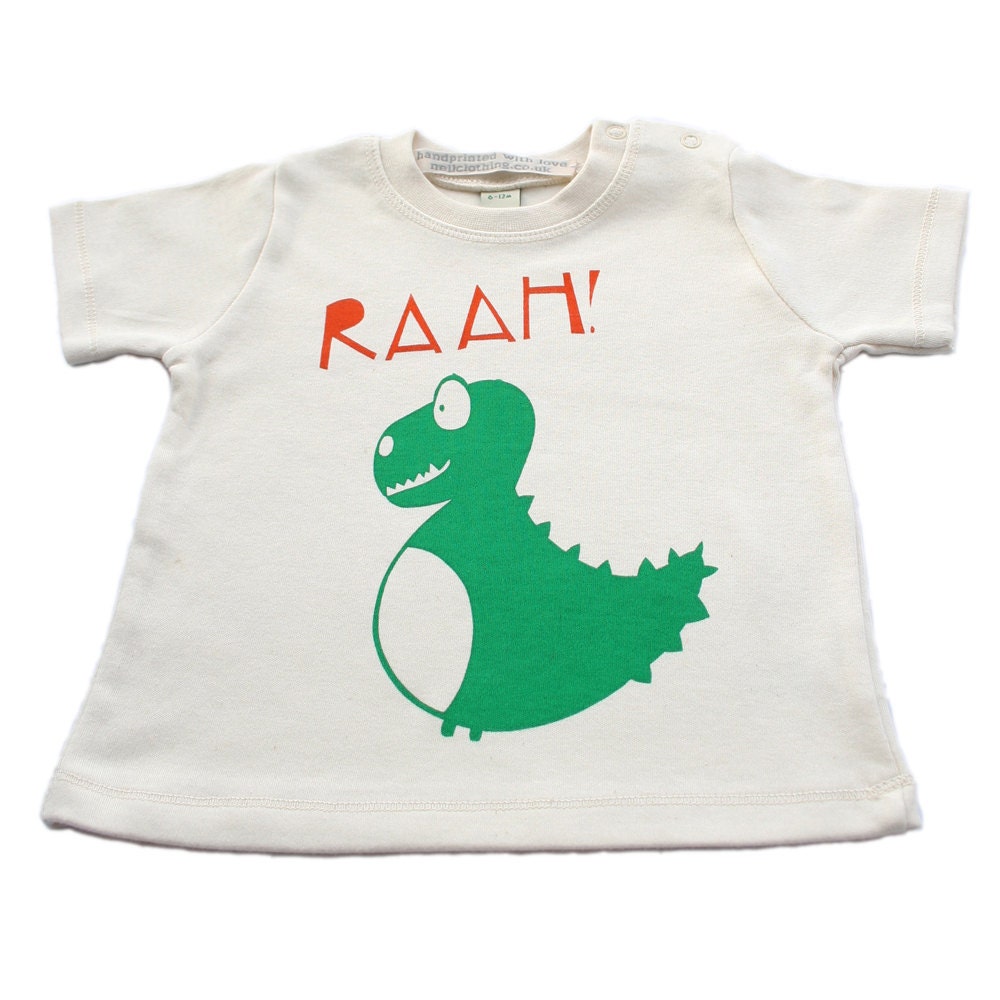 Friendly Little Dino Organic Cotton Baby T Shirt