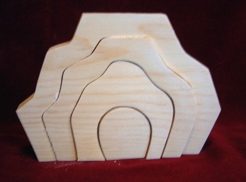 Little Stacker, Earth Element Unfinished Pine Cutout