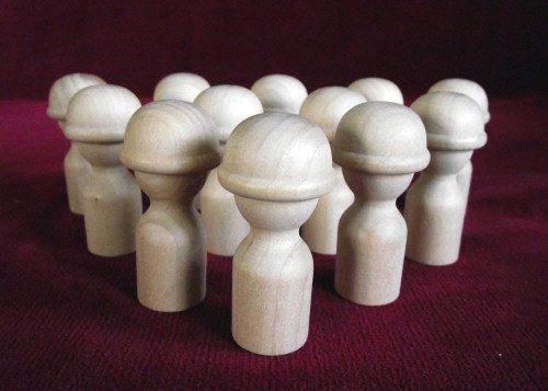 12 of the No. 11 Hard Hat Guy/Helment Head Peg Dolls