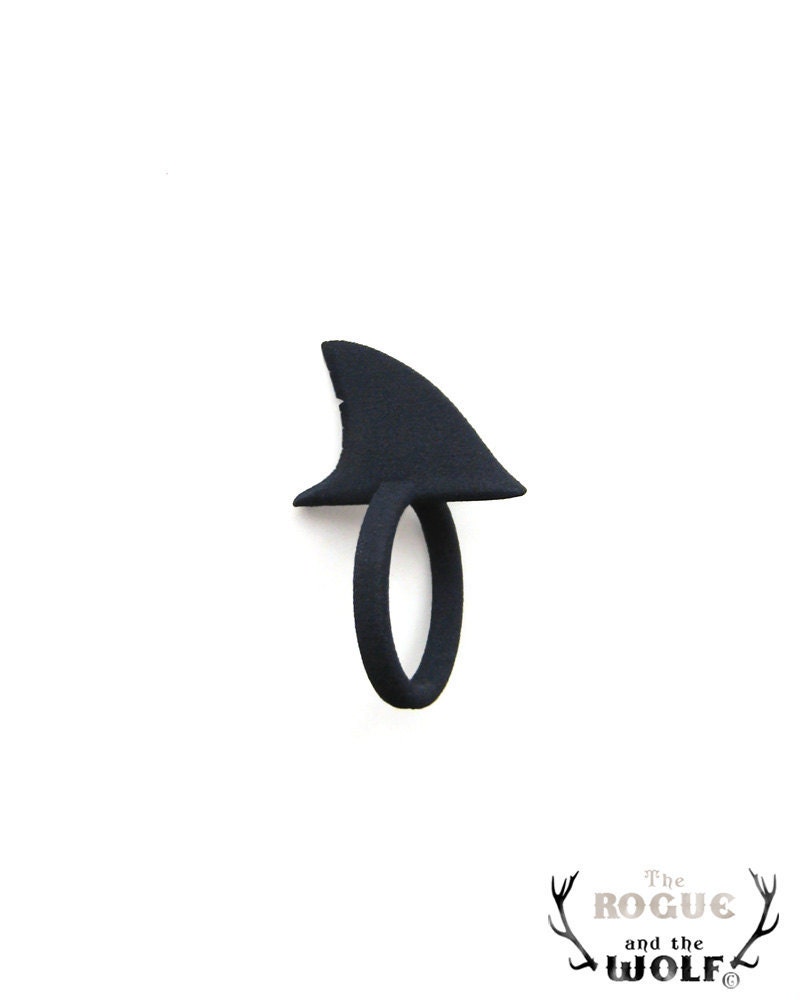 Black Orca Killer Whale Ring, Nautical ring, Whale fin ring, Modern ring, whalefin, cool ring, Whale jewellery, whimsical jewelry,