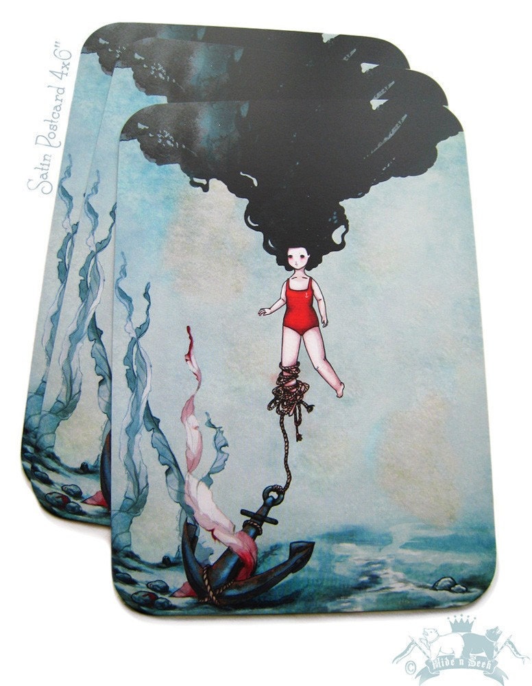 Pray the anchor stays heavy, my child... -- Postcard --