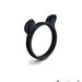 Black Grizzly Bear Ears Ring, brown bear ring, teddy bear ring, animal ring, cute ring, Kawaii ring, bear ears, animal jewellery, whimsical