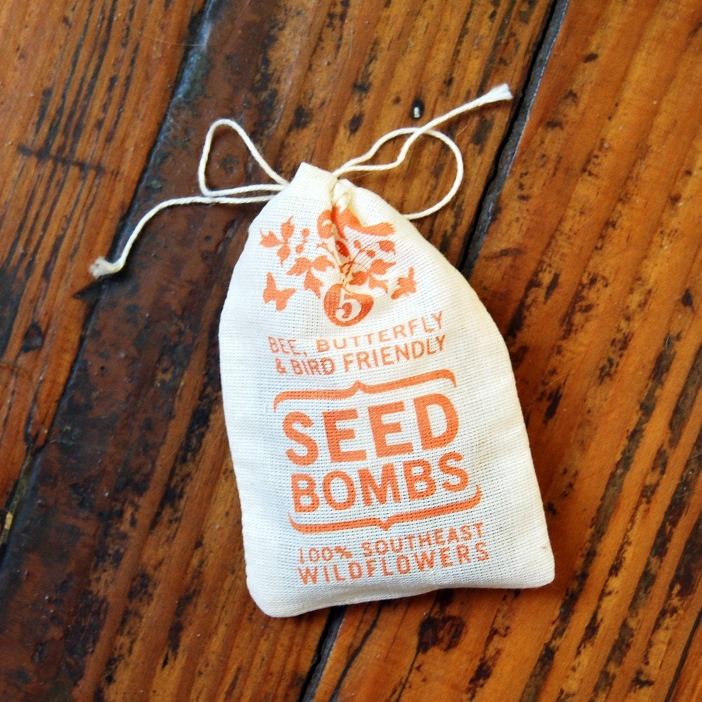 Southeast Seed Bombs - Bird Bee and Butterfly Friendly DIY Guerilla Gardening Seeds Seed Balls