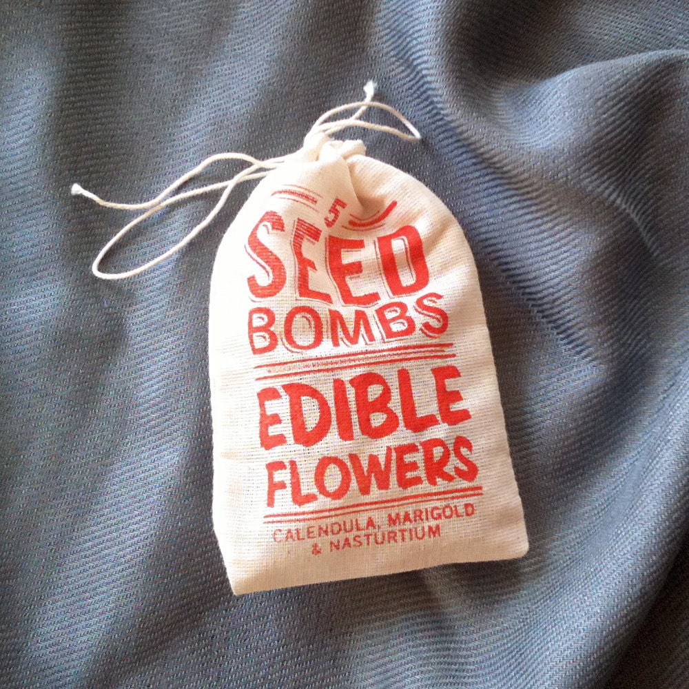 Nasturtium, Marigold and Calendula Seed Bombs - Indoor or Outdoor Gardening Edible Flowers