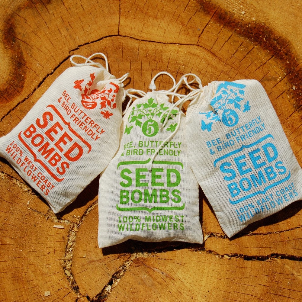 Any 3 Seed Bombs for Guerilla Gardening with Combined S/H Choose from Herb, Dog & Cat Friendly and Regional Varieties