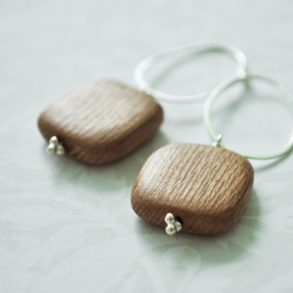 ROSEWOOD Square Hoop Earrings