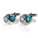 Steampunk Mens Silver Watch Cufflinks Jewelry by edmdesigns GRUEN Ruby Jeweled Cuff Links TURQUOISE Stone STuNNING Gift Weddings Groom