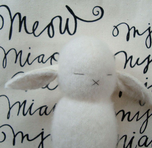 A Cashmere Cream Peeper Bunny