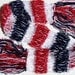 Nautical Stripe Scarf Red, White and Navy Blue French Fashion Scarf, Bleu Blanc et Rouge Flag Scarf