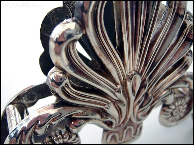 Vintage Estate Art Nouveau Buffet Silverware Caddy