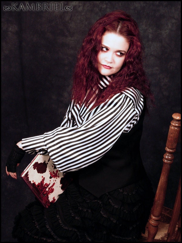 Striped Bastian Shirt & Ascot Set by Kambriel - Unisex design