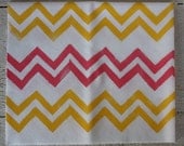 CLEARANCE SALE Cheery chevon handprinted fabric - fat quarter