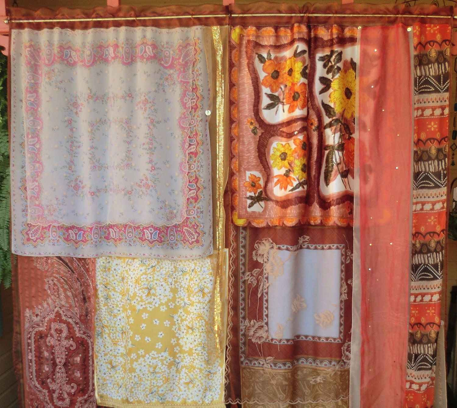 EARTHSONG - Handmade Gypsy Curtains Bohemian Global Hippie Style