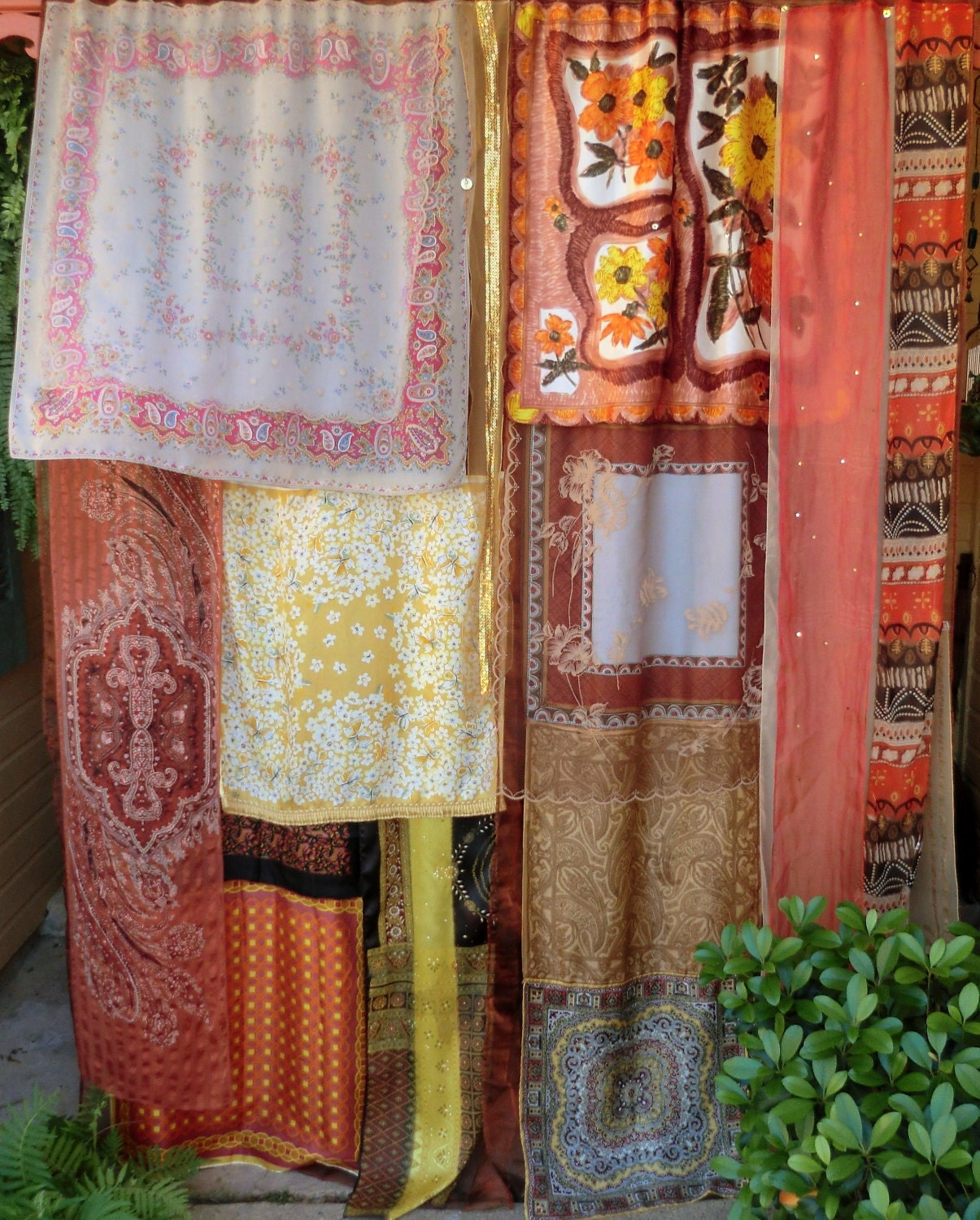 EARTHSONG - Handmade Gypsy Curtains Bohemian Global Hippie Style
