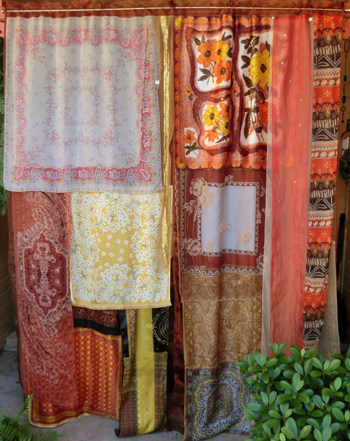EARTHSONG - Handmade Gypsy Curtains Bohemian Global Hippie Style